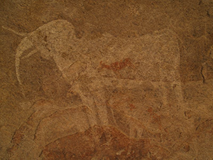 Ancient Bushmen paintings at Twyfelfontein